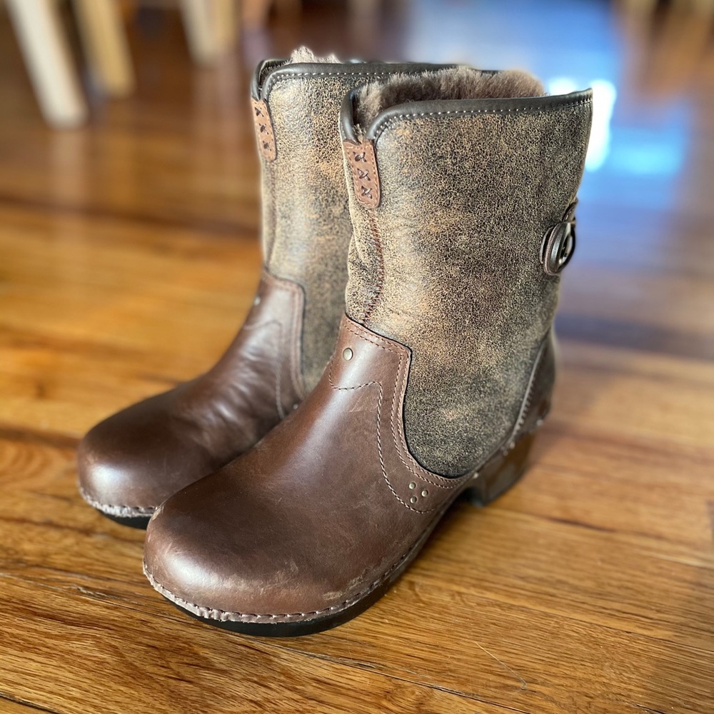 Dansko Harper Brown Lined Boots Size 38